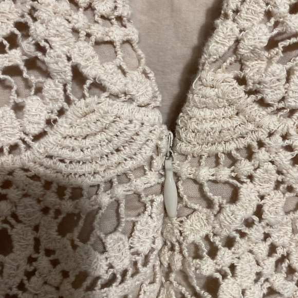 Kenji Crochet Boho Beach bohemian long Maxi Dress Blue Pink Yellow Size 12 - Picture 13 of 15